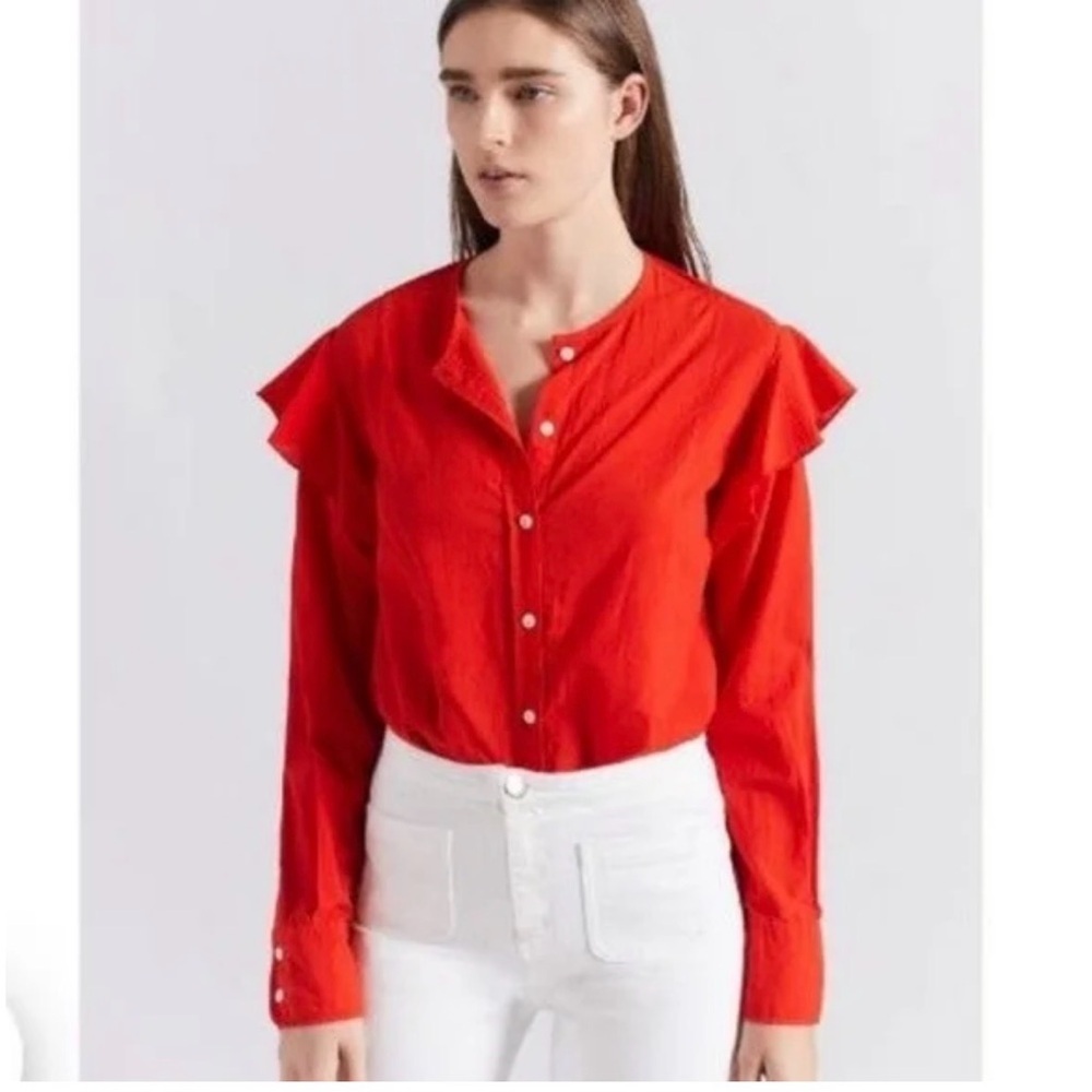Current/Elliott Long sleeve coral shirt size 2